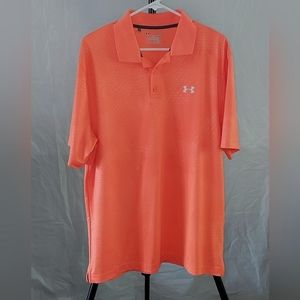 Under Armour HeatGear Loose Men's polo size large orange